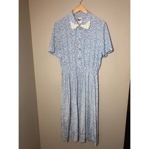 Vintage Floral Collared Dress